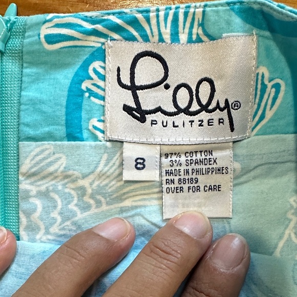 Lilly Pulitzer Blue Fish Print Mini Skirt - Picture 10 of 11